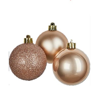 Bolas navideñas Goldrose 10 cm – set de 4 piezas brillante, mate y escarchadas Miro