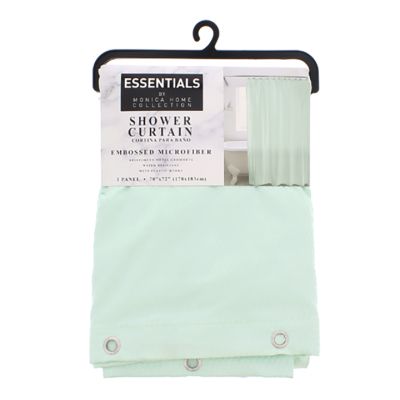 Cortina baño 183x178cm celeste Monica Homes