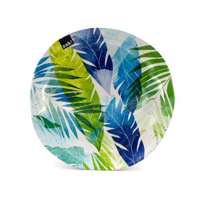 Plato Melamina Redondo 27x2cm Diseño Herbal MY 726-16940034 – Estilo Natural