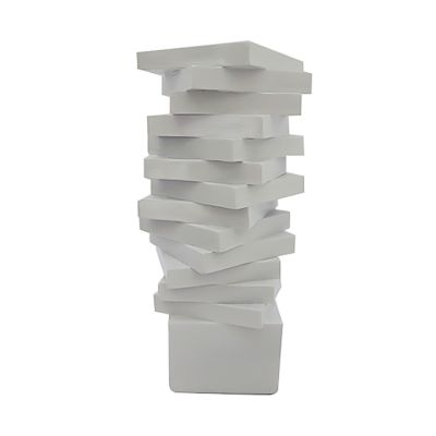 Portavela Cerámica Torre Blanco 26cm Decore – Decoración