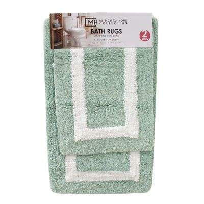 Set alfombras baño 2 piezas verde Monica Homes
