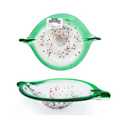 Centro de Mesa Vidrio Verde Claro 39x27cm Decore