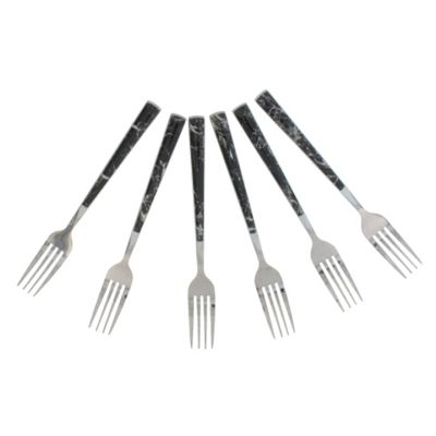Set Tenedores de Mesa 6 Piezas Mango Mármol Royal Norfolk 716-36671 – Corte Elegante