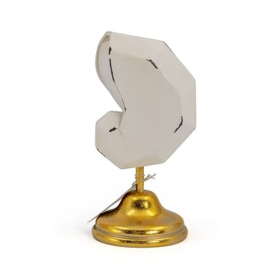 Adorno Concha Blanca con Base 8x8x18cm Decore