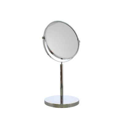 Espejo Facial Redondo Plata 17cm con Base Carrington