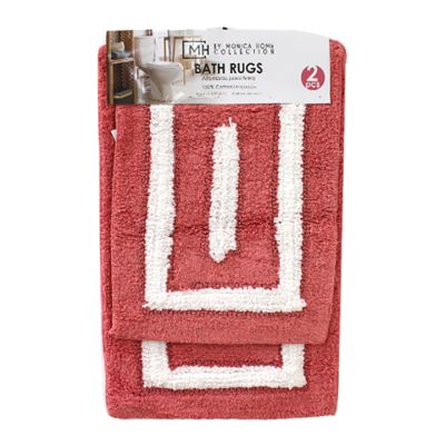 Set alfombras baño 2 piezas rosada Monica Homes