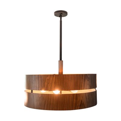 Lámpara Colgante E27 Madera Café Mays