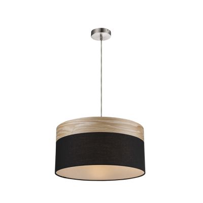 Lámpara Colgante E27 Madera Negra Mays