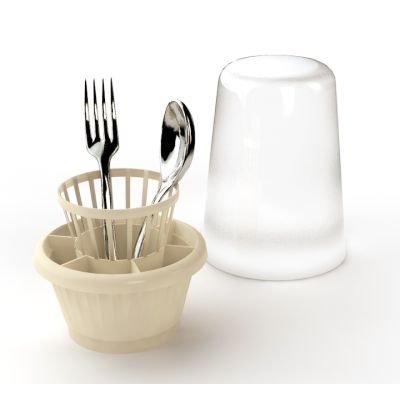 Porta Cubiertos con Tapa Novedades Plásticas 11129 – Organización Segura