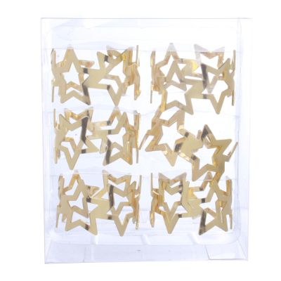 Set Aros Servilleta 6 Piezas Estrellas Doradas Noritex 03300184 – Decoración de Mesa