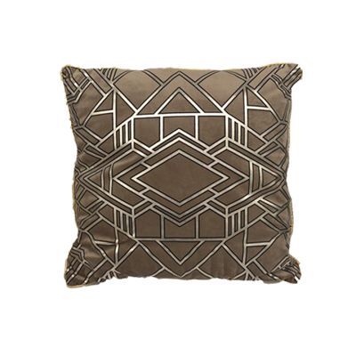 Cojín Decorativo Rosa Líneas Plata 45x45cm Concepts