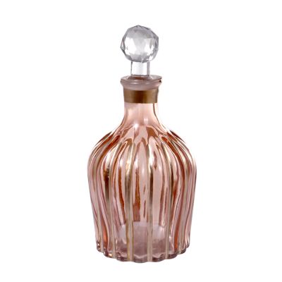 Portavela Vidrio Botella Rosa 10x8cm Concepts – Decoración