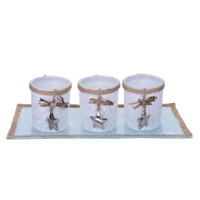 Juego Portavelas con Bandeja 4 Piezas Concepts 3300040 – Decoración Hogar