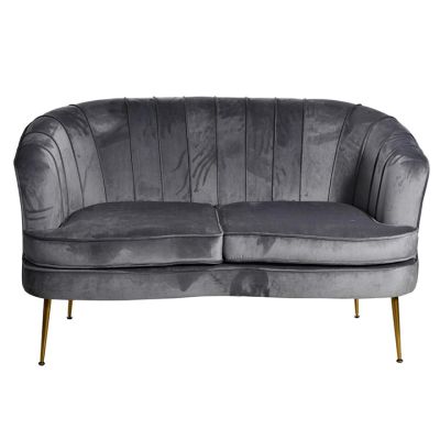 Sofá 2 Puestos Gris 140x75x85cm Concepts