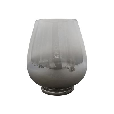 Florero Vidrio Gota Gris 17x20cm Noritex