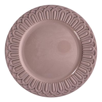 Plato Base Plástico Redondo 33x2cm Rosa NX 420-473208 – Estilo Decorativo