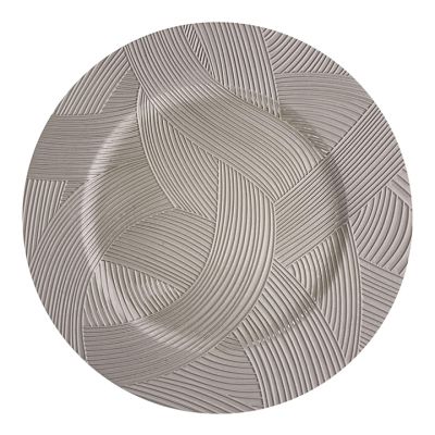 Plato Base Plástico Redondo 33x2cm Champagne NX 420-473215 – Estilo Festivo