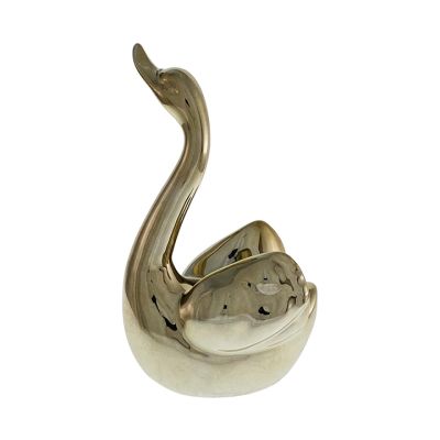 Adorno Cisne Dorado/Blanco 13x8.5x22cm Concepts