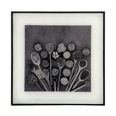 Cuadro Decorativo Cucharas Blanco/Negro 30x30cm Concepts