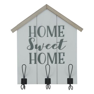 Portallaves de Pared Madera Home Sweet Home 37x44cm NX