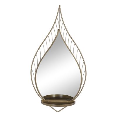 Espejo Decorativo Hoja con Estante 43x80cm Concepts