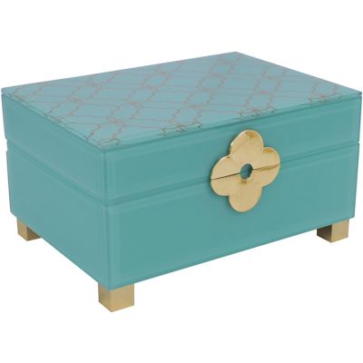 Joyero Celeste Cuadrado 18x13x10cm Noritex