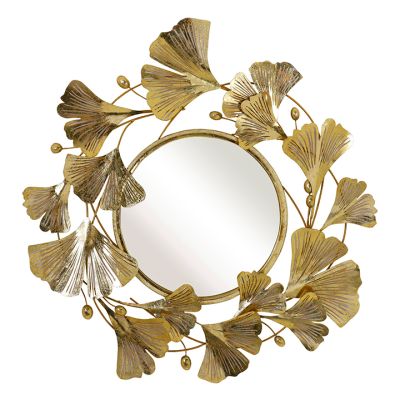 Espejo Decorativo Flores Dorado 80x80cm Concepts