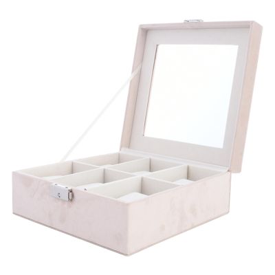 Joyero Rosado Cuadrado 21cm Noritex – Organización