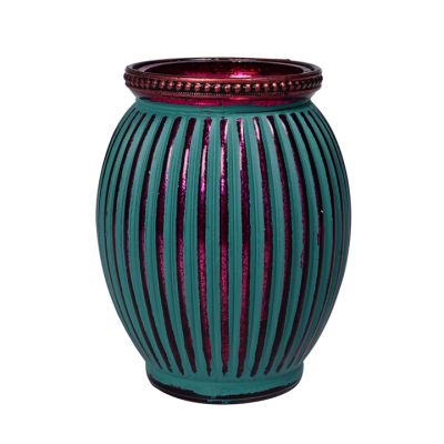 Jarrón Cerámica Gota Turquesa 11x14cm Concepts