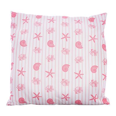 Cojín Playa Blanco/Rosado 42x42cm Concepts