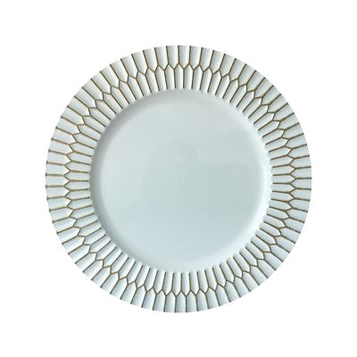 Plato Base Navideño Plástico Blanco 33x1.5cm con Diseño NX800700022 – Presentación Elegante