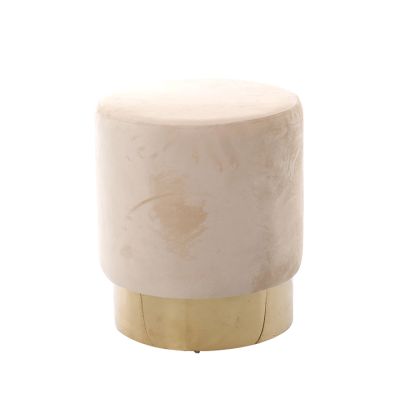 Ottoman Redondo Beige 42x48cm Concepts