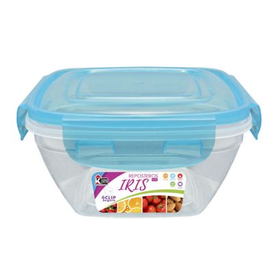 Repostero Plástico Cuadrado 0.9L Iris Celeste Pica 9000002252 – Organización Compacta