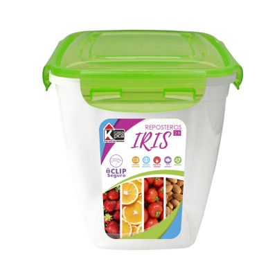 Repostero Plástico Cuadrado 2L Iris Verde Pica 9000002257 – Estilo Funcional