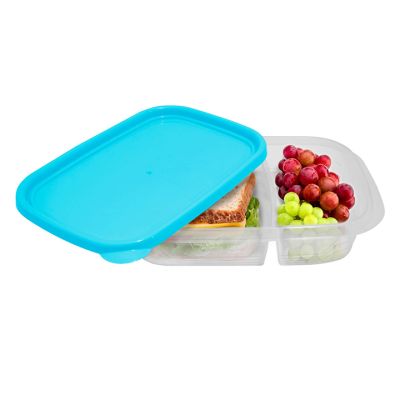 Repostero plastico 1.2Lt Cuad 2DIV Ondas Celeste PICA