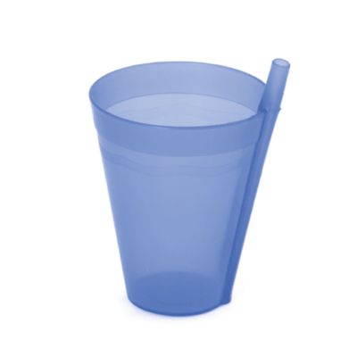 Vaso Plástico 16oz Azul con Sorbeto Transparente Plapasa 1038TAZ – Estilo Colorido