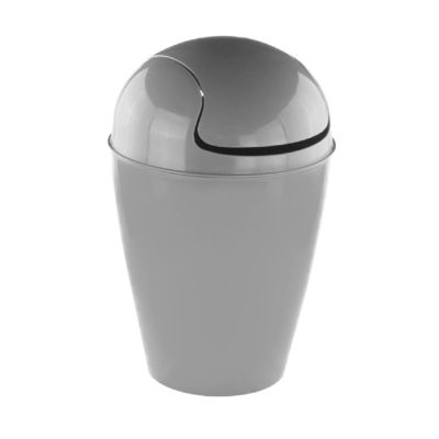 Basurero Plástico Rectangular Gris Plapasa