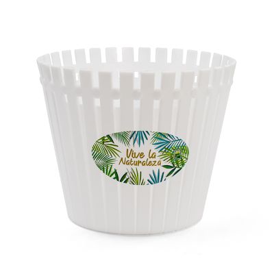 Macetero Pequeño Plástico Blanco Plapasa (420BI)