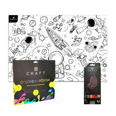 Poster*Colorear (65X90cm)+Caja-Color Craft 16 Clrs(10102691) 35739