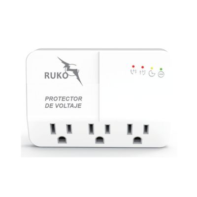 Protector de Voltaje Eléctrico de 3 Tomas Ruko