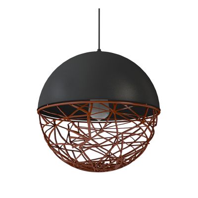 Lámpara Colgante E27 Acero Negro LC