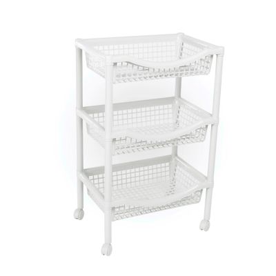 Organizador Multiuso Rectangular con Ruedas Blanco Rimax