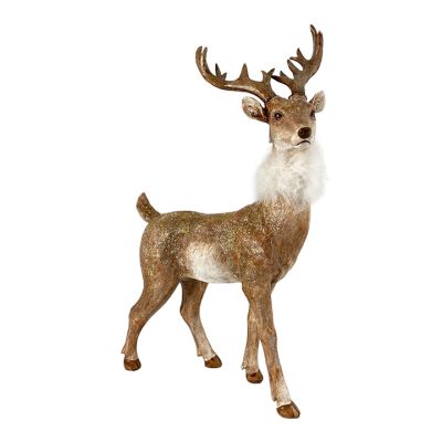 Adorno Navideño Reno 14.5X49.5Cm Dorado Parado Santini (100-0400349)