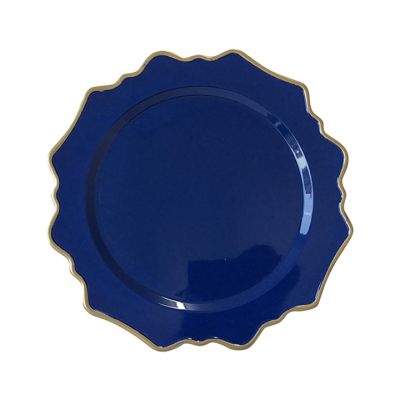 Plato Base Plástico Redondo 33x2cm Azul Santini 700088 – Presentación Elegante