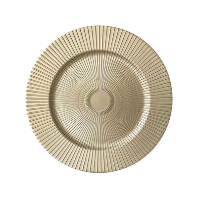 Plato Base Plástico Redondo 33x2cm Blanco Santini 0700115 – Estilo Clásico