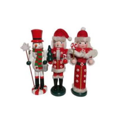 Cascanueces Rojo Santa 30cm 3 Surtidos Santini 4100026 – Decoración Tradicional