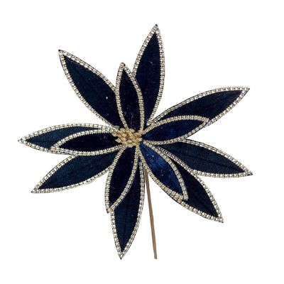 Poinsettia 13 Pétalos Azul 35X30cm Santini (140-4101586)