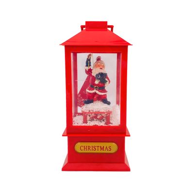 Linterna navidad con luz LED 23cm Santa music STN