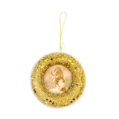 Adorno Colgante Portarretrato Navideño 12cm Santini 5001445 – Estilo Decorativo