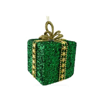 Adorno Colgante Regalo Verde 10cm Santini 5001696 – Estilo Festivo